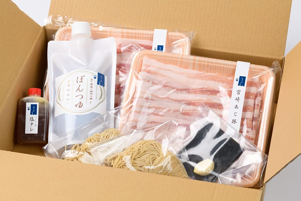 冷凍 あじ豚 しゃぶしゃぶ プレミアム セット 3~4人前 豚 しゃぶ肉 600g 特製ぽんつゆ シメの麺 塩タレ